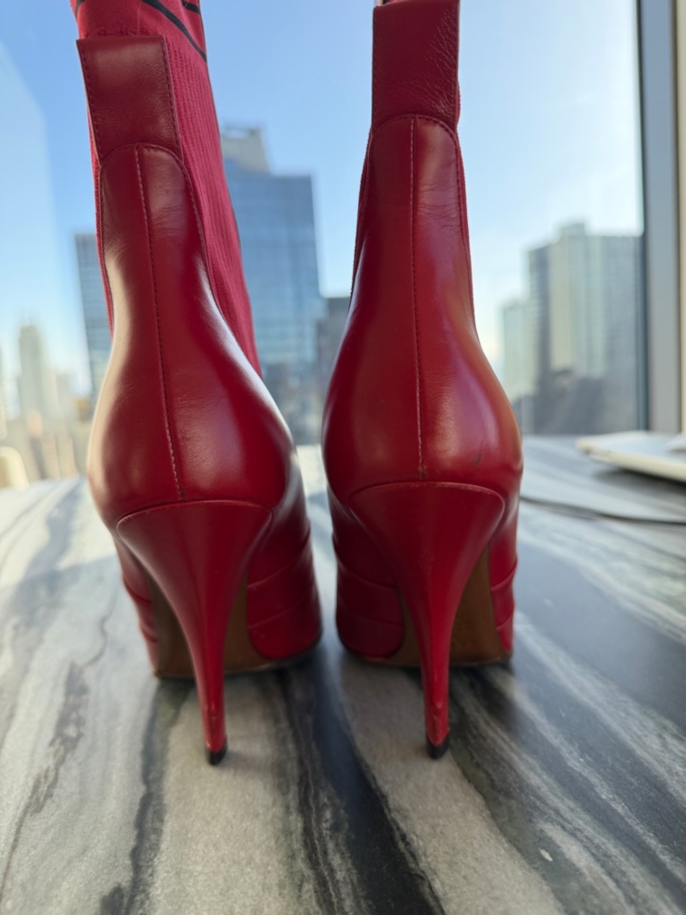 Fendi red booties - Picture 3 of 5